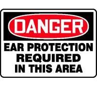 Accuform"Danger Ear Protection Required in This Area" Safety Sign, Aluma-Lite, 7 x 10 Inches (MPPE164XL)