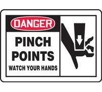 Accuform"Danger Pinch Point - Watch Your Hands" Safety Sign, Accu-Shield, 7 x 10 Inches (MEQM021XP)