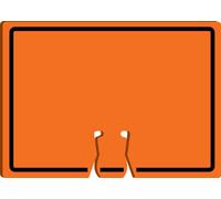 Accuform FBC766 Plastic Traffic Cone Top Warning Sign, Legend"(Blank)", 10" Length x 14" Width x 0.060" Thickness, Black on Orange