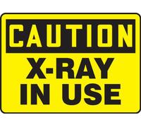 Accuform MRAD642VS - Señal de seguridad de vinilo adhesivo, leyenda "Caution X-RAY in USE", 7 pulgadas de largo x 10 pulgadas de ancho x 0 pulgadas de grosor, negro sobre amarillo