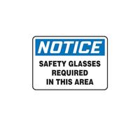Accuform"Notice Safety Glasses Required in This Area" Safety Sign, Aluma-Lite, 7 x 10 Inches (MPPE854XL)