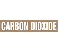 Accuform RPK181SSA Marcador de tubería autoadhesivo "Carbon" para tubo OD de 3/4 pulgadas a 1-1/4 pulgadas, blanco sobre marrón, 1 pulgada de alto x 8 pulgadas de ancho