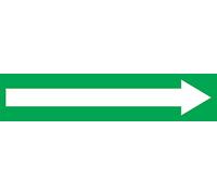 Accuform RPK753SSA Self-Stick"Long Arrow" Pipe Marker for 3/4" to 1-1/4" OD Pipe, White on Green, 1" H x 8" W