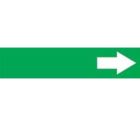 Accuform RPK767SSH Self-Stick"Short Arrow" Pipe Marker for 8" to 10" OD Pipe, White on Green, 4" H x 24" W