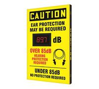 Accuform Señal de medidor de decibelios SCS603, 20 x 12 pulgadas