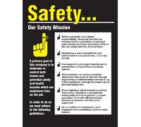 Accuform signos pst220 seguridad conciencia Póster,". Nuestra misión de seguridad, de seguridad 24 cm de largo x 18" Ancho, laminado plástico Flexible