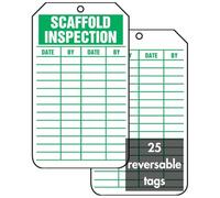 Accuform Signs TRS317CTP Scaffold Status Tag Legend SCAFFOLD INSPECTION, 5.75 Length x 3.25 Width x 0.010 Thickness, PF-Cardstock, Green on White (Pack of 25) by Accuform