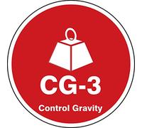 Accuform TDK103XVM Adhesive Dura-Vinyl"CG-3 Control Gravity" Energy Source Shape ID Tag, 2.5" W x 2.5" L, White on Red (Pack of 5)