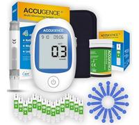 ACCUGENCE Monitor de Cetonas con 15 tiras de prueba de cetonas, 15 lancetas, medidor multifunción 3 en 1 para ácido úrico, glucosa y cetonas
