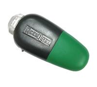 AccuLux 405286 - Lámpara de mano LED 2000, Recargable en diseño retro. Clásico intemporal con tecnología LED de última generación. Negro con tapa verde.