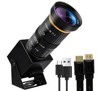 Accum Cámara HDMI USB 4K 30fps 5-50mm 10x zoom óptico H.265 H.264 formato de compresión, 2160P Ultra HD USB Webcam para videoconferencias, cámara Plug and Play para PC Windows, Raspberry Pi.