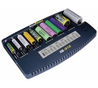 AccuPower IQ312 - Cargador de Pilas Redondas NiCd, NiMH, Li-Ion 10340, 10350, 10440, 10500, 12500, 12650, 13500, 13650, 145