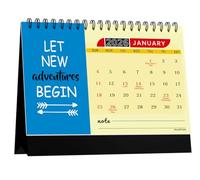 Accuprints Calendario motivacional 2024 para planificador de escritorio, oficina, hogar, mesa de Año Nuevo, colgar para niños, estudiantes de todo el año, planificando nuevas citas de marcado (MB)