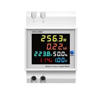 Accuracy D52-2066 - Medidor digital multifunción tipo riel, voltaje de CA, corriente, potencia, frecuencia, PF y medición de energía con 1% de precisión para uso industrial, laboratorio y doméstico