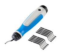 Accuracy - Juego de herramientas de desbarbado giratorias, práctico raspador giratorio con 10 cortadores estables para varios usos, mango ergonómico y desbarbador