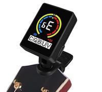 Accurate Guitar Tuner, Digital Clip On Tuning Device, 2,5 pulgadas Pitch Meter with LCD Display, Durable Accessory, String Tool with Rotatable Design, Music Equipment for Stage Practice