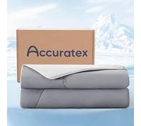ACCURATEX Manta Refrescante 140x200 cm, ARC-Chill Q-MAX>0.45, Manta Fria para Personas, Alivia Sudores Nocturnos y Calor, Cooling Blanket Ultraligera Transpirable para Verano, Fácil Cuidado, Gris