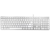 ACCURATUS KYBAC301 Teclado USB de Tamaño Completo para Mac, Plateado/Blanco