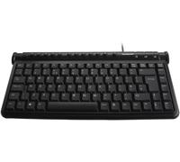 ACCURATUS Teclado Mini Multimedia con Hub USB de 2 Puertos, Negro