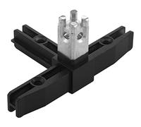 Accuride 100003061 Schüco Smartcube 4sh-Nodo de Esquina con Soporte para Sistema de estantería, Efecto de Acero Inoxidable Fundido a presión, Negro, Boden