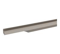 Accuride 100005388 695 mm, acero inoxidable, efecto Schüco Prego, tirador para puerta de armario de armario, barra perfilada para fresar frentes de muebles de aluminio