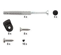 Accuride 100009240 Schüco Smartframe-Juego de Accesorios para Estante de Marco de Aluminio, 30 Piezas, Color Negro