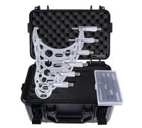 Accusize Industrial Tools Eg00-0906 - Micrómetros exteriores de ultra precisión de 0-6 pulgadas por 0.0001 pulgadas con puntas de carburo, juego de 6 piezas