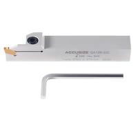Accusize Tools - Soporte de 3/4" x 3/4" para crecer y cortar pesado, herramienta de corte, herramientas de parte, chapado en níquel, con insertos de carburo recubiertos GTN-2 TiN (2403-4003), QA08R-20B, 2415-5030