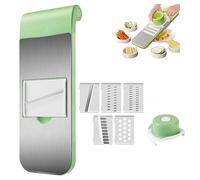 Accustomedtoit - Cortador de verduras multifuncional, juego de cortes de verduras, preparación de comidas esenciales para el hogar y utensilios de cocina para tiras de patatas, rallador de queso (5