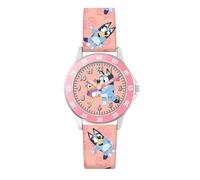 Accutime Bluey BLY9007ARG - Reloj de pulsera para niñas con correa rosa
