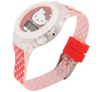 Accutime Hello Kitty - Reloj para niños con pantalla LCD de lunares y correa de silicona