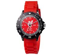Accutime Liverpool FC - Reloj de cuarzo con esfera roja y correa de silicona, regalo para niños