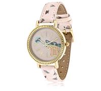 Accutime Lucas Star Wars Mandalorian Baby Yoda - Reloj analógico para mujer, piel sintética rosa, reloj analógico femenino (modelo: MNL5029AZ), Rosado, Reloj de pulsera analógico