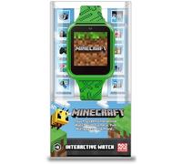 Accutime Microsoft Minecraft - Reloj Inteligente Educativo con Pantalla táctil para niños, niñas, niños pequeños, cámara de Selfie, Juegos de Aprendizaje, Alarma, calculadora, rastreador de Pasos y