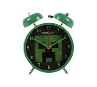Accutime Minecraft Creeper - Reloj despertador con doble campana para niños