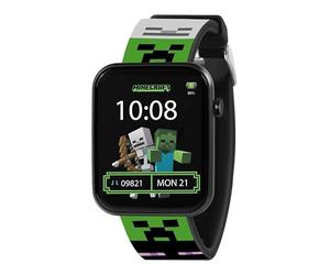 Accutime Minecraft MIN4363ARG - Reloj inteligente con correa impresa verde para niños