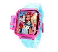 Accutime Nickelodeon JoJo Siwa - Reloj de pulsera digital de cuarzo con pantalla LCD rosa y azul con linterna, correa azul bebé para niñas, niños y niños de todas las edades (modelo: JOJ4512AZ), Azul,