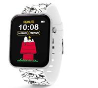 Accutime Peanuts Snoopy - Reloj inteligente interactivo con correa impresa blanca para niños