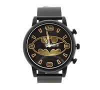 Accutime Reloj analógico Batman Logo negro y dorado