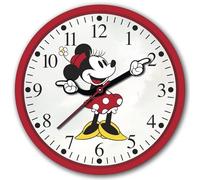 Accutime Reloj de pared retro de Minnie Mouse con manecillas de reloj de 10 pulgadas