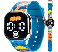 Accutime Reloj Digital de Cuarzo para niño con Correa de Silicona NAR4000, Azul, Naruto
