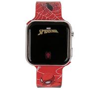 Accutime Reloj LED para niños, Rojo, Talla única, Spider-Man