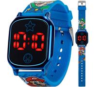 Accutime Reloj Super Mario: ¡Muestra Tus Habilidades para Decir la Hora Azul!, Azul, Reloj de Pulsera Digital para niños