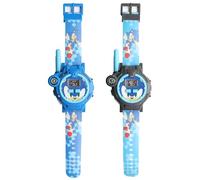 Accutime Sonic The Hedgehog's Walkie Talkie Kid's Watches with Calendar, Compass, Flashlight - 2 Way Radio, 200m Range - Durable Interactive Play Gear!