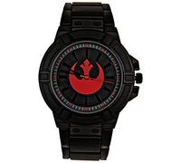 Accutime Star Wars Rebel Hope Symbol - Esfera de reloj con correa de metal negro