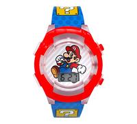 Accutime Super Mario - Reloj Digital Iluminado: ¡Hora de Aventuras! (a Partir de 3 años), Azul, Reloj de Pulsera Digital para niños