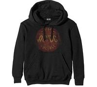ACDC AC/DC Vintage High Voltage Pullover Capucha, Negro (Black Black), Medium para Hombre