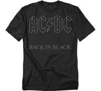 ACDC - Back In Black - Camiseta De Manga Corta Unisex Para Adultos - Negra
