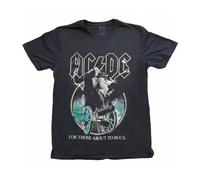 ACDC Camiseta For Those About To Rock Amarillo Licencia Oficial RockOff ACDCTS98