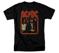 ACDC - Grupo Desgastado - Camiseta De Manga Corta Unisex Para Adultos - Negra